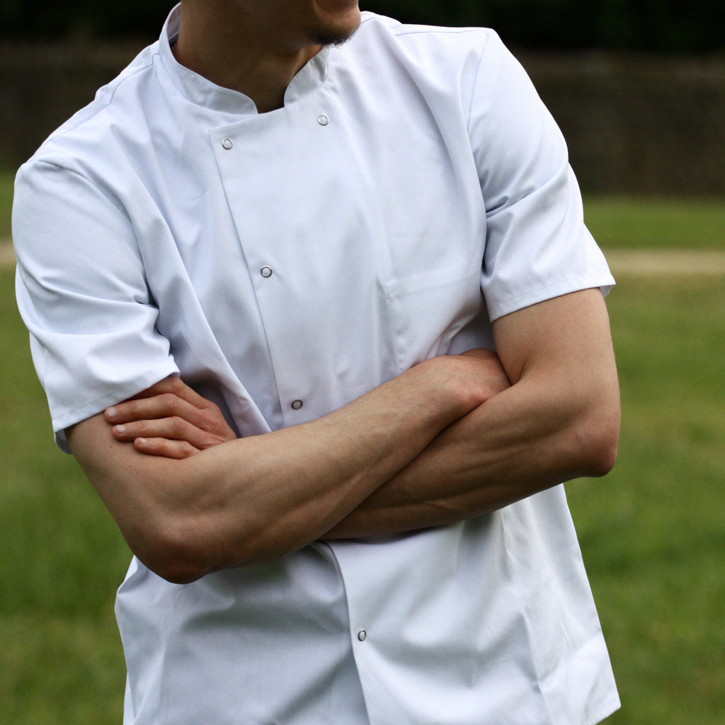 Veste de cuisine professionnelle manche courte personnalisable