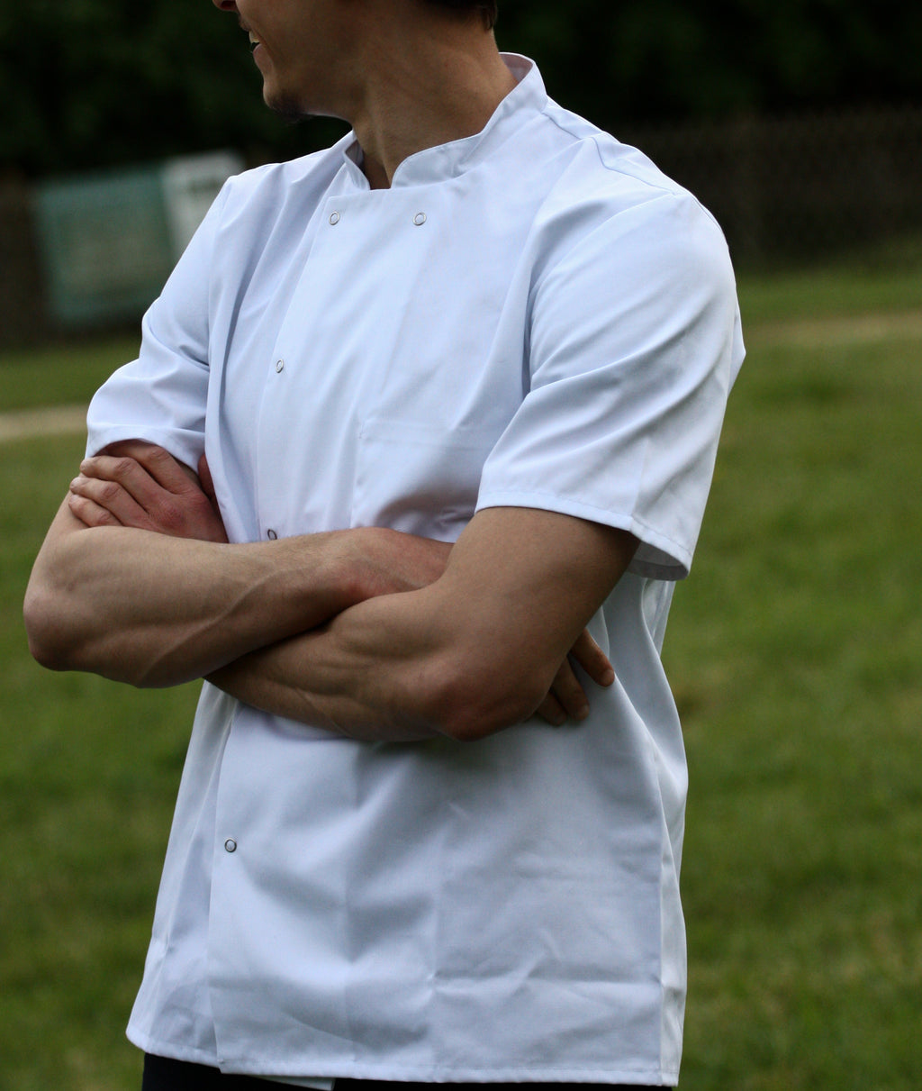 Veste de cuisine professionnelle manche courte personnalisable