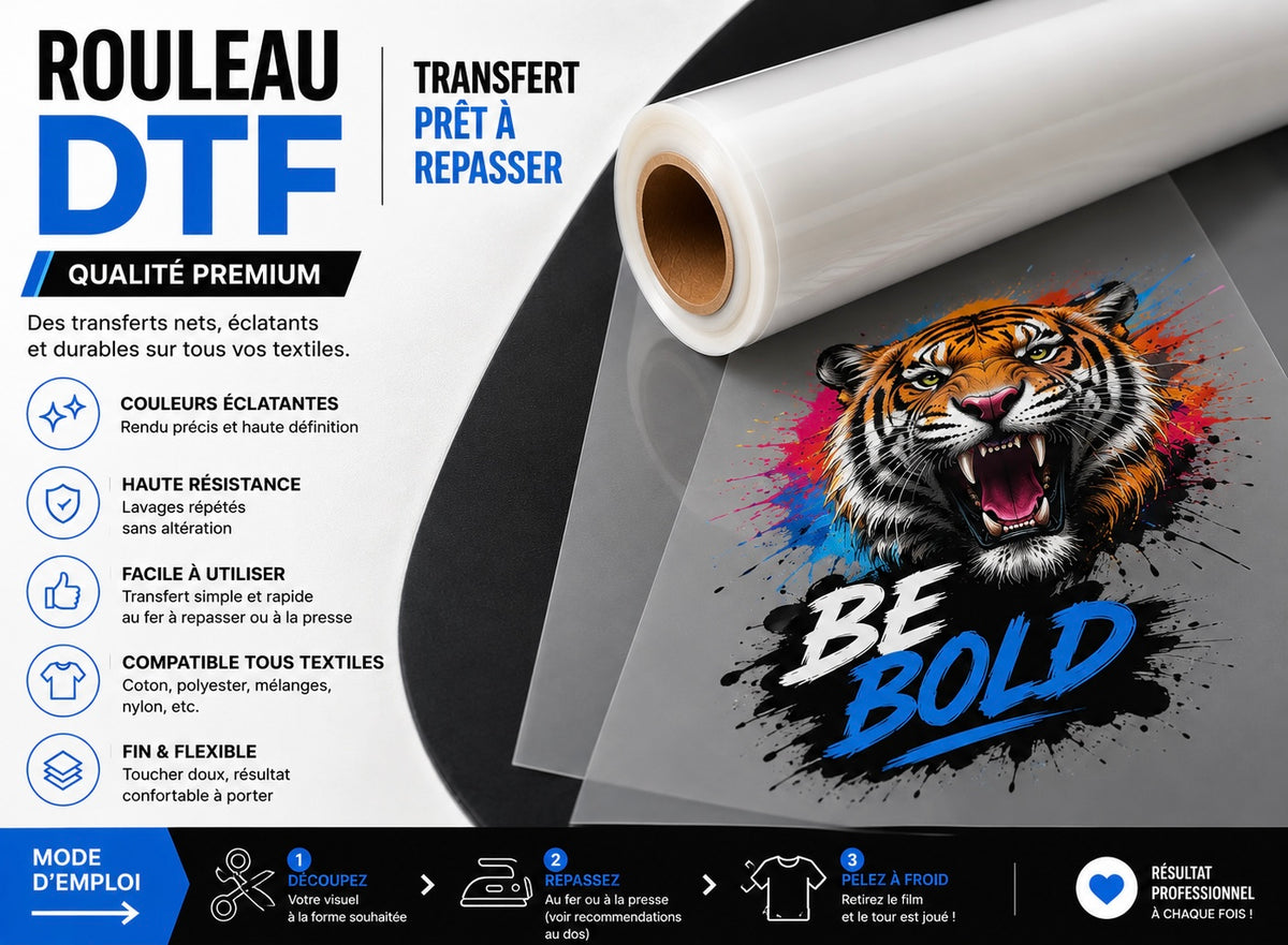 Film DTF au mètre prêt à presser